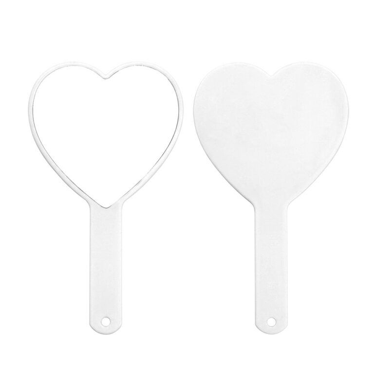 Handheld Makeup Mirror Large Heart-shaped Handle Handheld Makeup Mirror