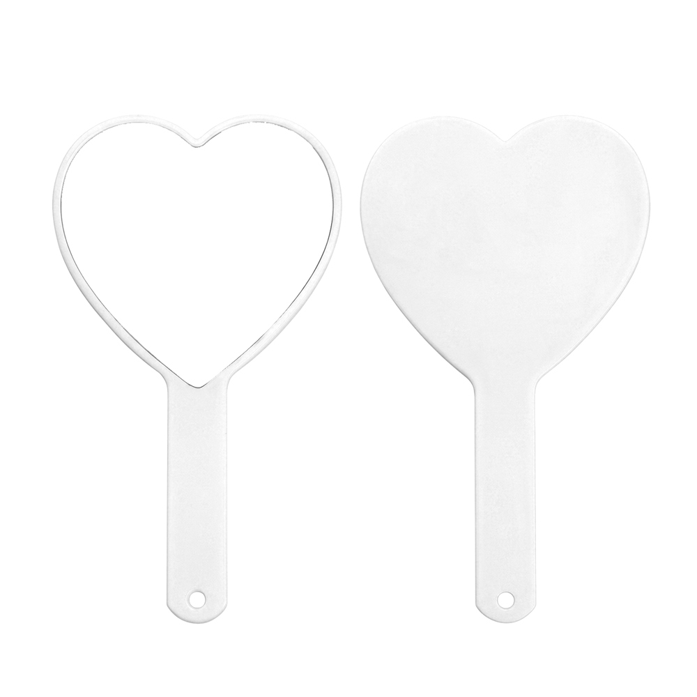 Handheld Makeup Mirror Large Heart-shaped Handle Handheld Makeup Mirror