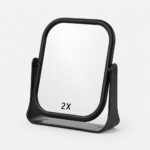 Desktop Vanity Mirror Wheat Straw Desktop Makeup Mirror, Magnified Side Available