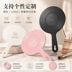 Handheld Makeup Mirror Record Shaped Handle Handheld Mirror