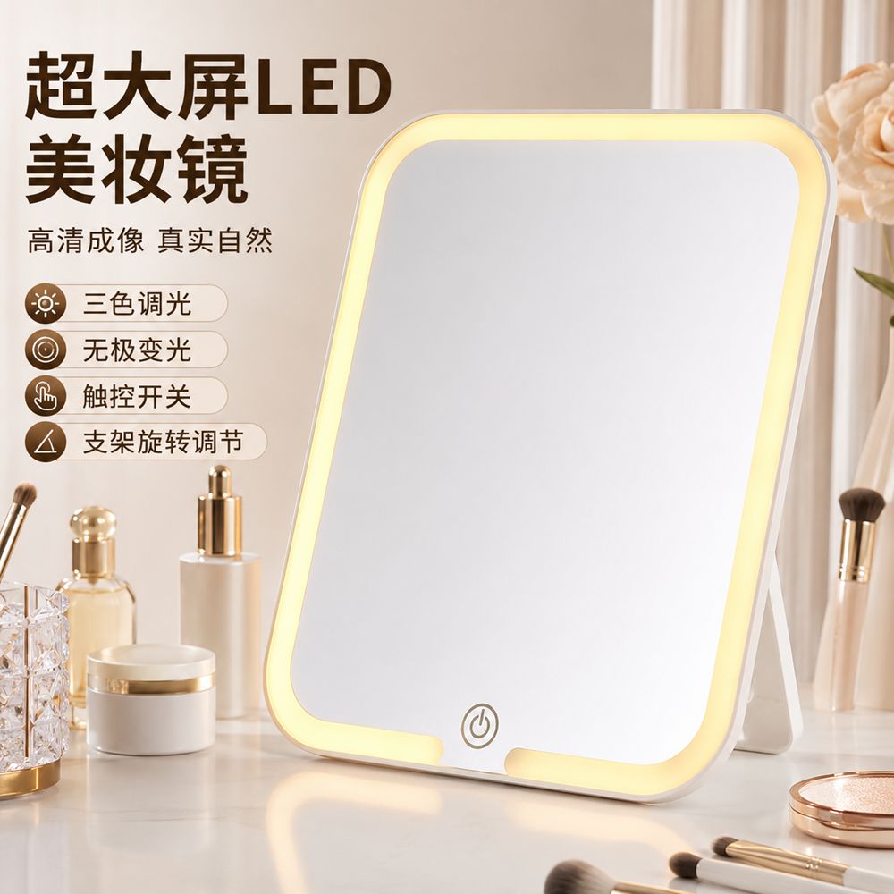 LED Lighted Vanity Mirror Model 05 Large-Screen Rotatable Stand LED Vanity Mirror