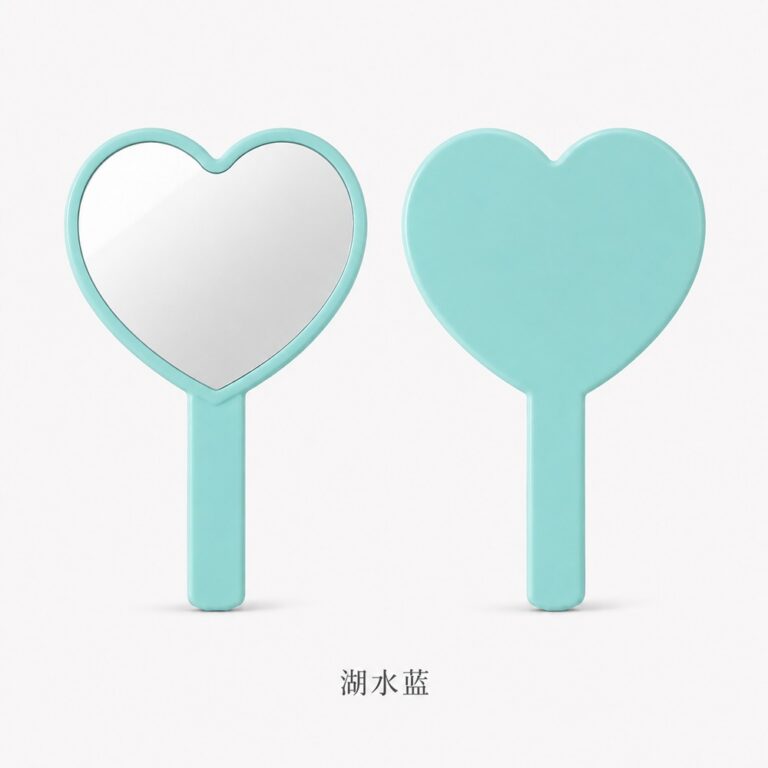 Handheld Makeup Mirror Heart Handle Handheld Makeup Mirror