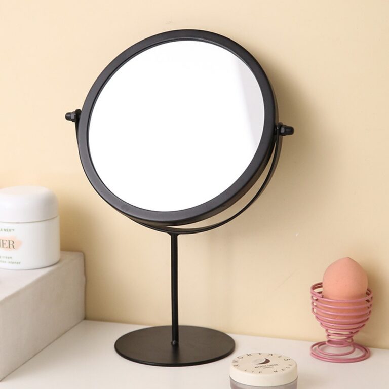 Desktop Vanity Mirror Iron Frame Desktop Makeup Mirror