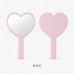 Handheld Makeup Mirror Heart Handle Handheld Makeup Mirror