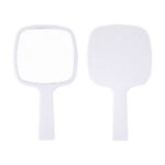 Handheld Makeup Mirror Rounded Square Handle Handheld Mirror
