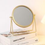 Desktop Vanity Mirror Iron Frame Desktop Makeup Mirror