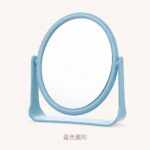 Desktop Vanity Mirror Wheat Straw Tabletop Mirror