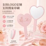 Handheld Makeup Mirror Heart Handle Handheld Makeup Mirror