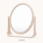 Desktop Vanity Mirror Wheat Straw Tabletop Mirror