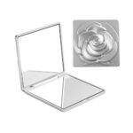 Pocket Compact Mirror Square Rose Magnifying Folding Compact Mirror