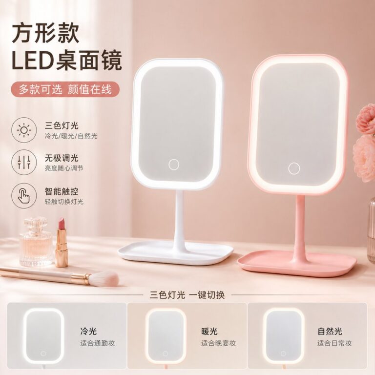 LED Lighted Vanity Mirror Model 10 Tabletop LED Vanity Mirror