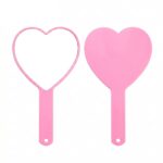 Handheld Makeup Mirror Large Heart-shaped Handle Handheld Makeup Mirror