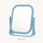 Desktop Vanity Mirror Wheat Straw Tabletop Mirror