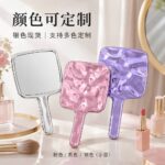 Handheld Makeup Mirror Electroplated Handheld Makeup Mirror