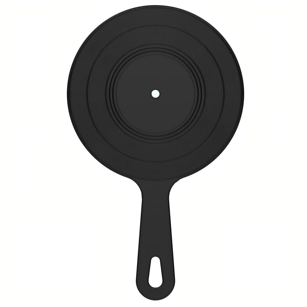Handheld Makeup Mirror Record Shaped Handle Handheld Mirror