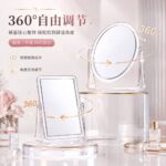 Desktop Vanity Mirror Transparent Double-Sided Desktop Makeup Mirror