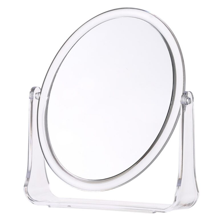 Desktop Vanity Mirror Transparent Double-Sided Desktop Makeup Mirror