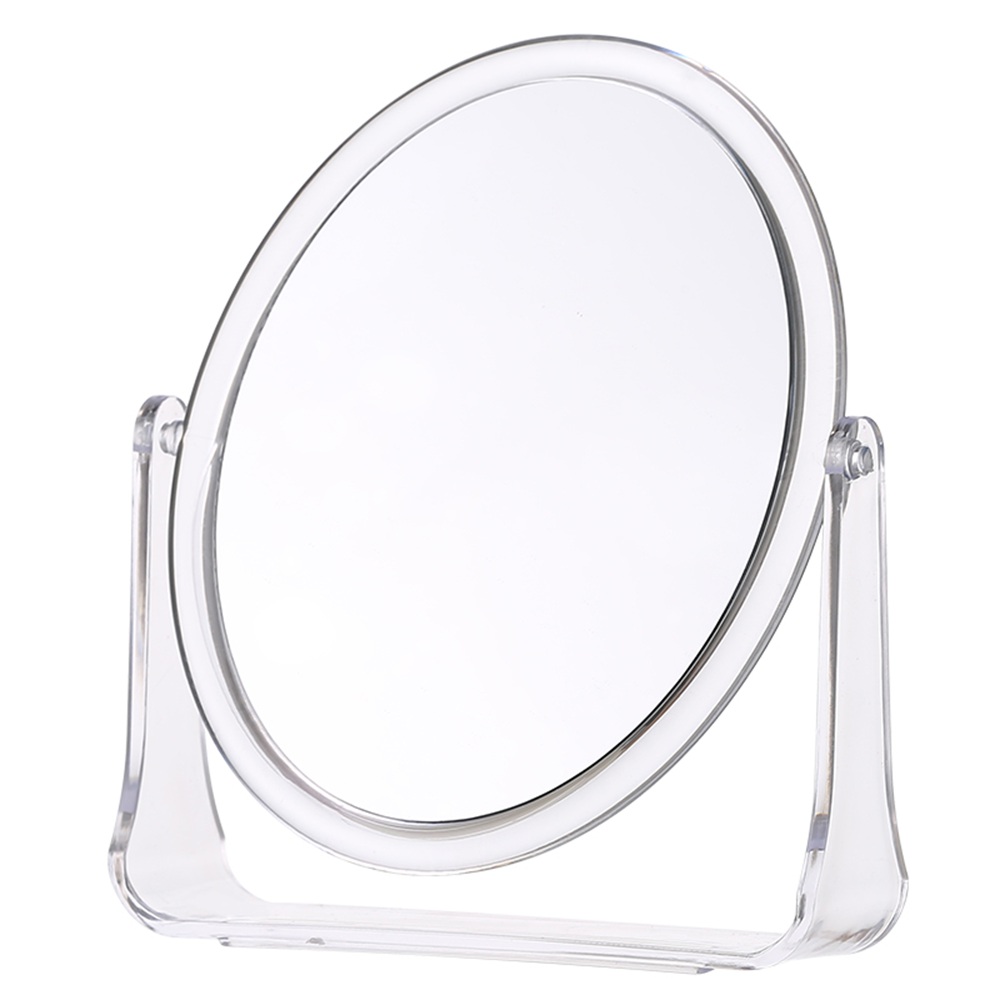 Desktop Vanity Mirror Transparent Double-Sided Desktop Makeup Mirror